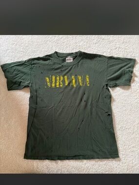 LF Stores Furst of a Kind Green Nirvana band tee